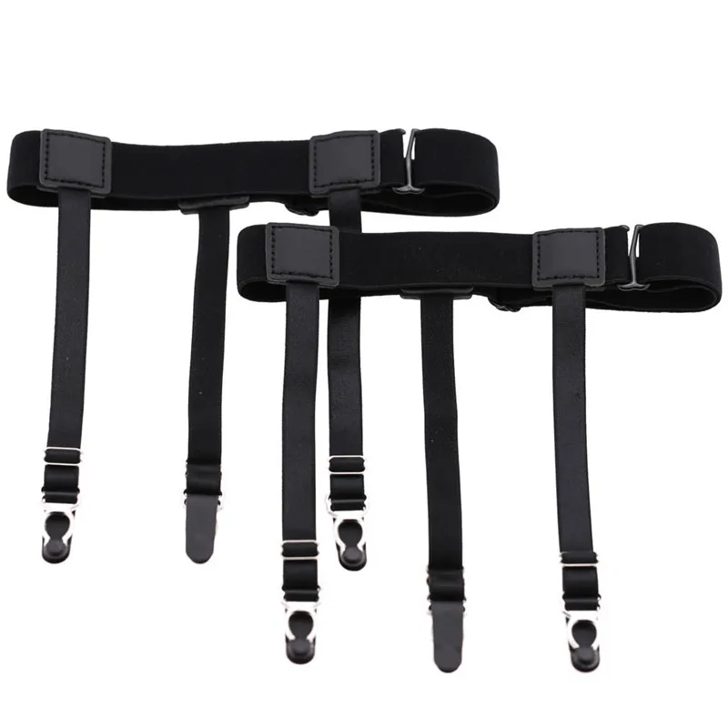 

Fashion Punk Pu Leather Adjustable Holder Vintage Elastic Men Leg Business Suspender Shirt Garter Belt Jewelry
