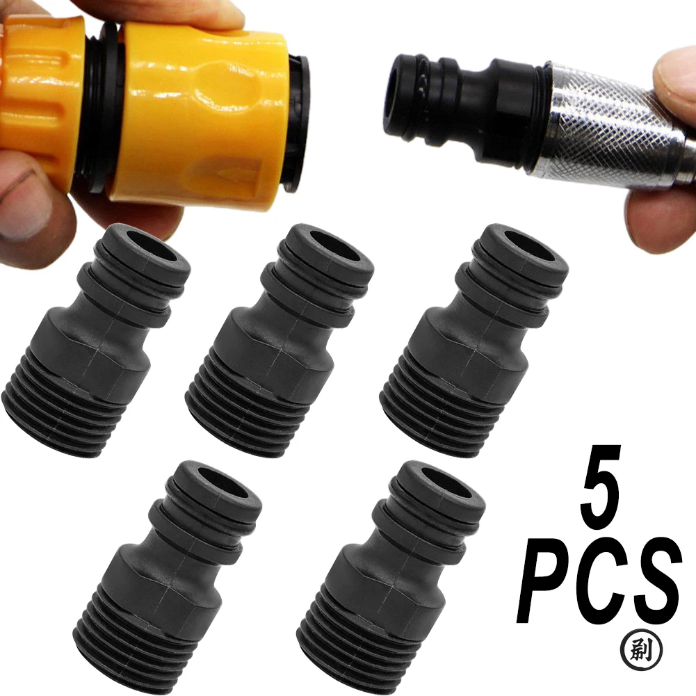 Threaded Fittings Quick Coupling Water Pipe 1/2inch 5pcs Faucet Adapter