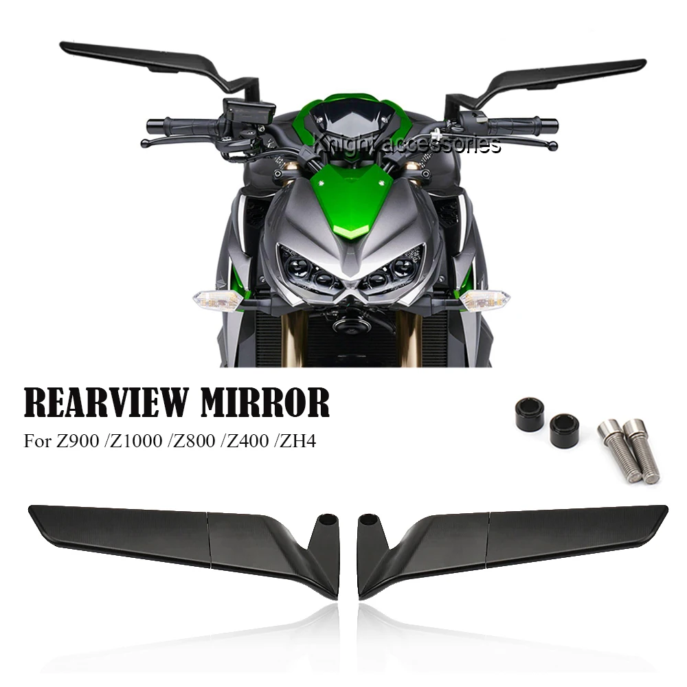 

For Kawasaki Z900 Z1000 Z800 Z400 ZH4 Universal Mirror Winglet Rearview Mirror XADV750 Accessories Motorcycle Rearview Mirror