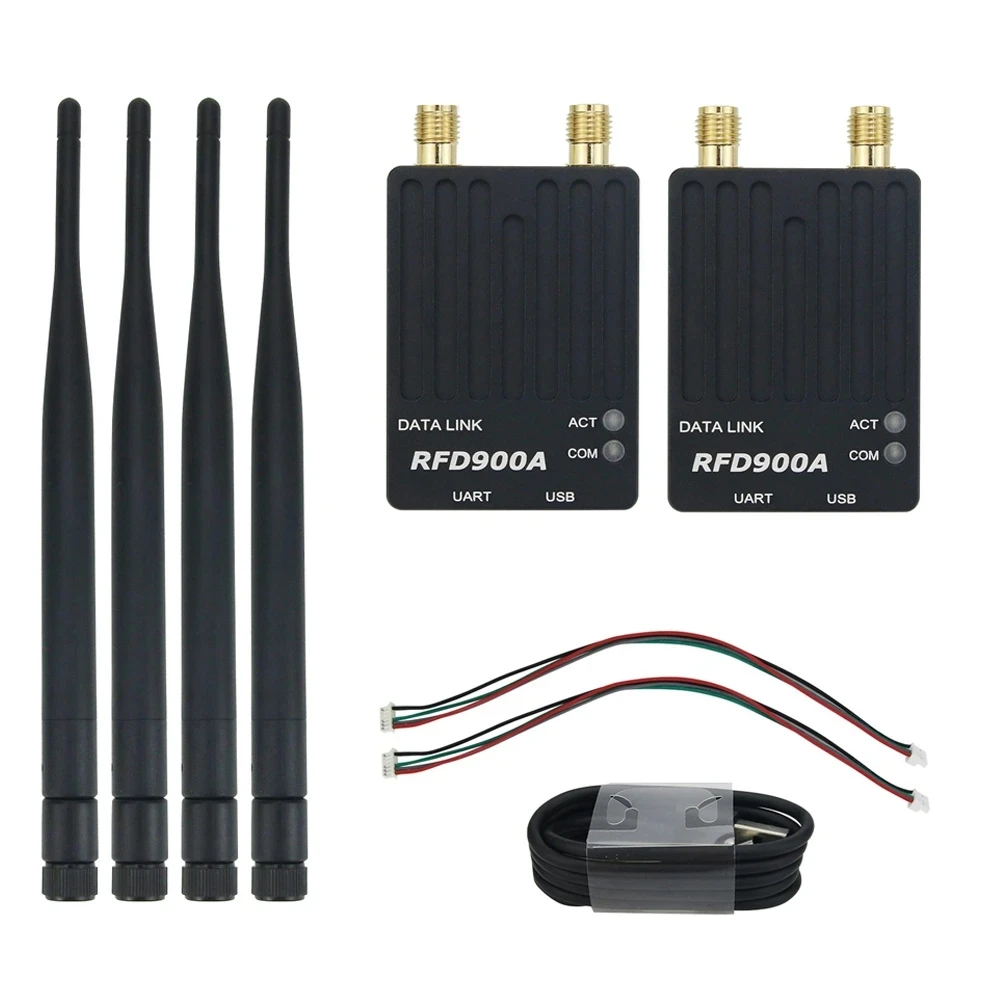 

Tarot 2pcs RFD900A 915Mhz 3DR Radio Telemetry Modem Module UAV 40KM Ultra Long Range Data Link Transmission for PIX APM RC Drone