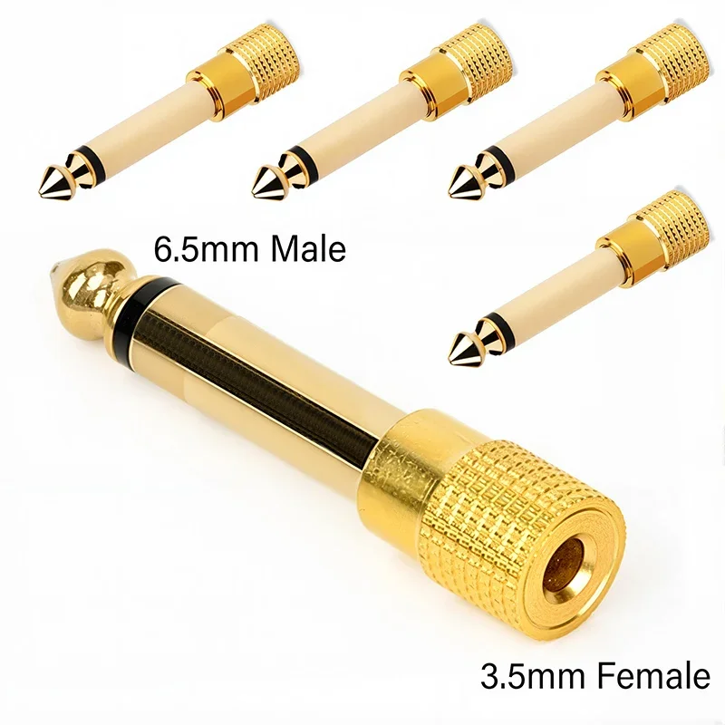 5 szt. RCA do 6,5 mm męskich złączy, 6,35 mm, 3,5 mm stereo, monofoniczny adapter audio jack do głośników_voghion.com