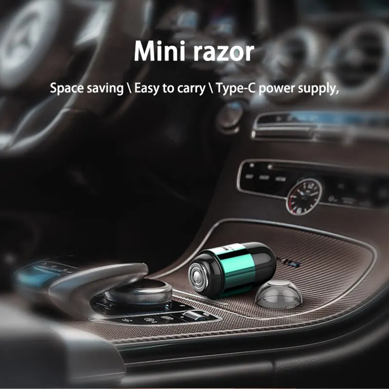 Electric Mini Shavers for Men Wet and Dry Rechargeable Mens Razor Waterproof Magnetic Portable for Travel Beard Shaving