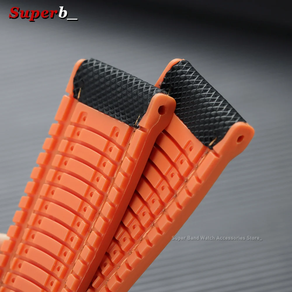 Men's Waterproof Nylon & Silicone Hybrid Watch Strap Bracelet