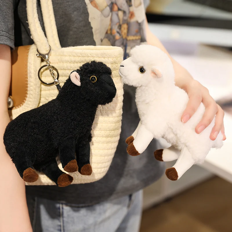 Lifelike White Goat High Fidelity Anime Cute Plushie Sheep Plush Toys Animals Simulation Stuffed Doll Kawai Toy Gifts For Kids
