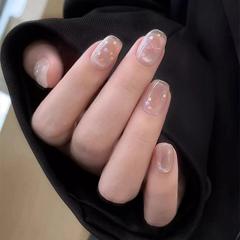 네일 아트 DIY 귀여운 별 모양 마카롱 컬러 네일 반짝이 네일 아트 네일 참 장식 액세서리