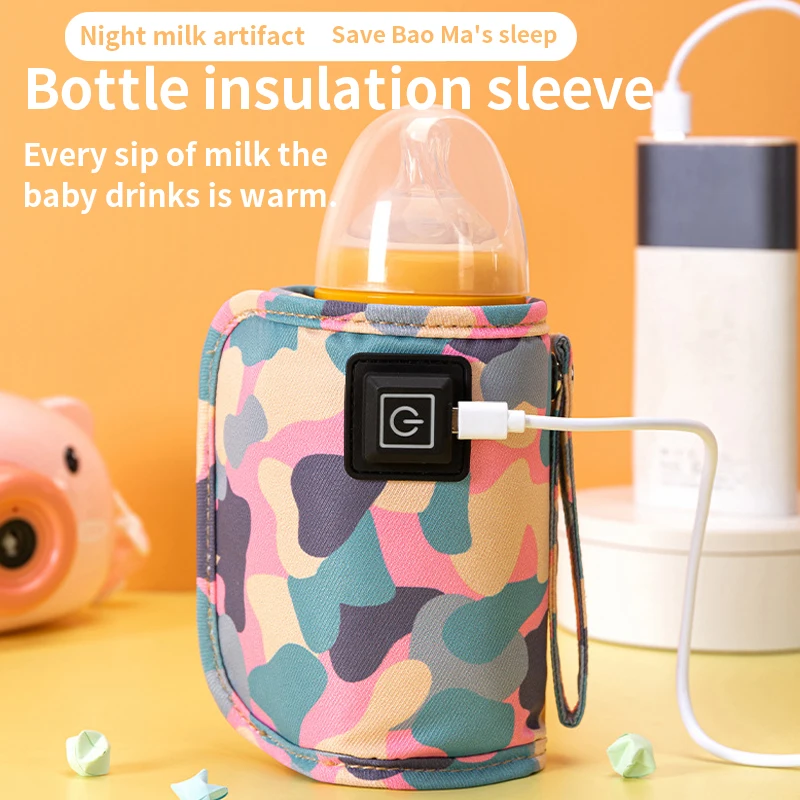 USB Portable Milk Warmer Travel Stroller Insulated Bag Bottle Heater For Baby Newborn Infant Feeding Home Use 3 Modes