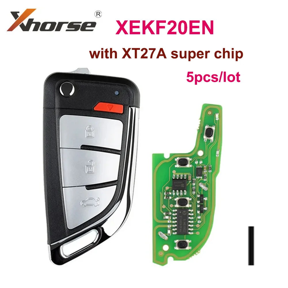 

5pcs/lot Xhorse XEKF20EN 4 Buttons Remote KEY Knife Type with Super Chip XT27A for VVDI2 / VVDI MINI Key Tool