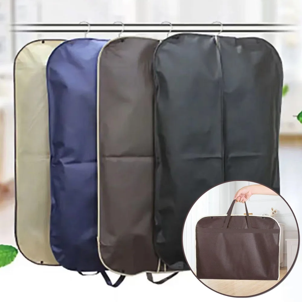 

Business Cloth Dust Cover Non-Woven Moisture-Proof Wardrobe Hanging Clothes Storage Bag Dress Portable Outdoor Dustproof Cover