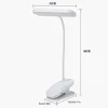 360° Flexible Study Table Lamp with Clip USB Dimmable Night Desk Lamp Bedside Night Light for Bedroom Study Reading Office Work 5