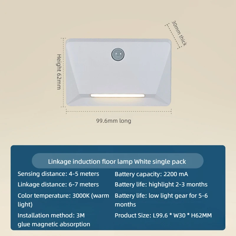Smart Motion Sensor Wall Light – USB-C Rechargeable Security Light with Adjustable Brightness 6