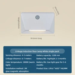 Rechargeable Smart Motion Wall Light with Adjustable Brightness & Multi - Device Connectivity for Versatile Security Lighting (2200Mah Wall Lamp)