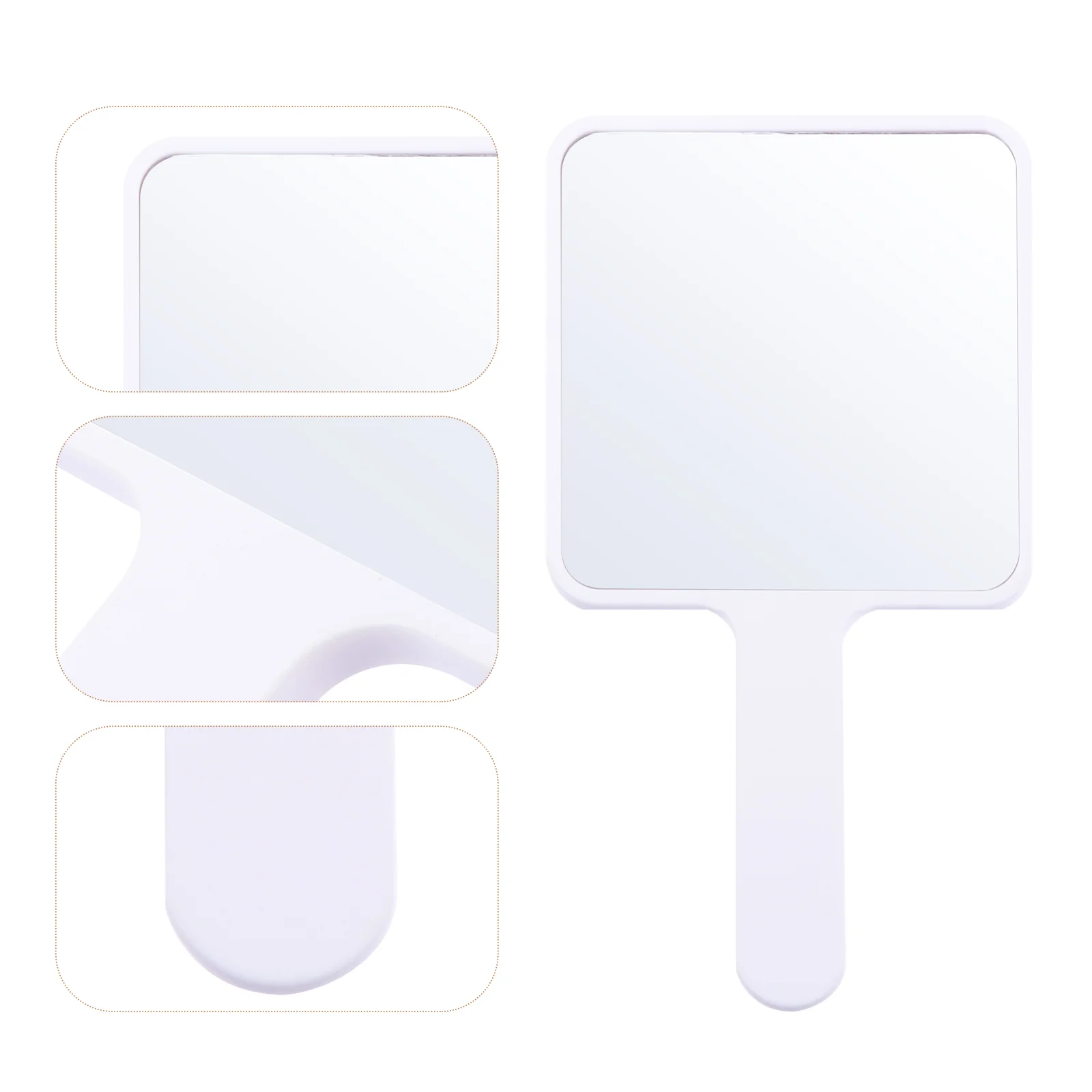 

Rearview Mirror Women Makeup Black Vanity Handheld Abs Travel Pocket Magnifying Glass