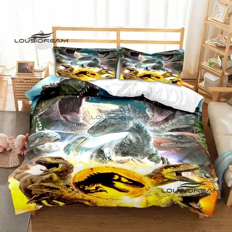 Dinossauro capa de edredão jurássico idade tyrannosaurus rex jogo cama twin  rei para crianças quarto meninos microfibra impressão 3d consolador capa