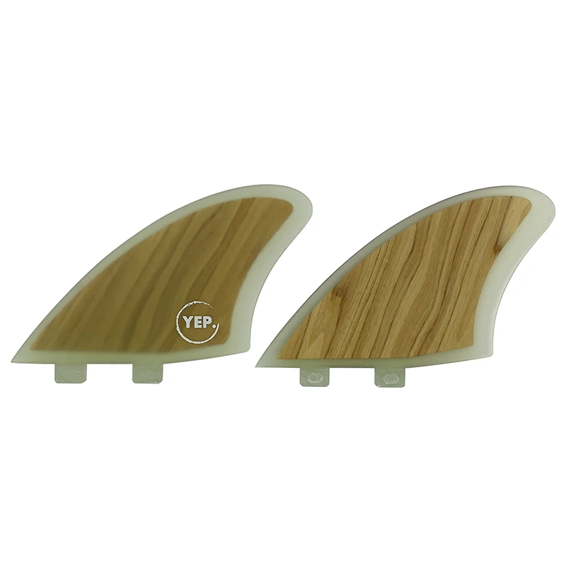 Surfing Bamboo Fins UPSURF FCS Twin tabs Fins High Performance Fiberglass K2 Surfboard Fin Keel Funboard For Water Sport