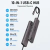 Lemorele TC46 10in1 USB HUB Docking Station USB c Hub HDMI 4K 60Hz USB 3.0 RJ45 1000Mbps PD100W Charge For Macbook Pro Laptop 2