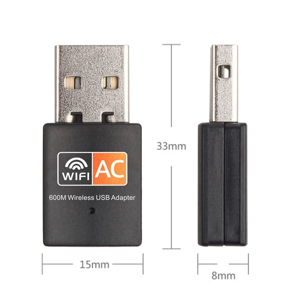 듀얼 밴드 USB 와이파이 어댑터, 무선 네트워크 카드, 와이파이 동글, PC 네트워크 카드, 600 Mbps, 2.4GHz, 5GHz