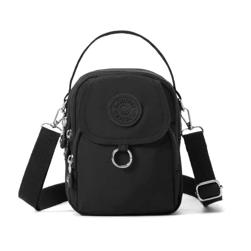 Fashionable women's phone bag with adjustable shoulder straps and multiple zippers - lightweight, durable, and portable - minima