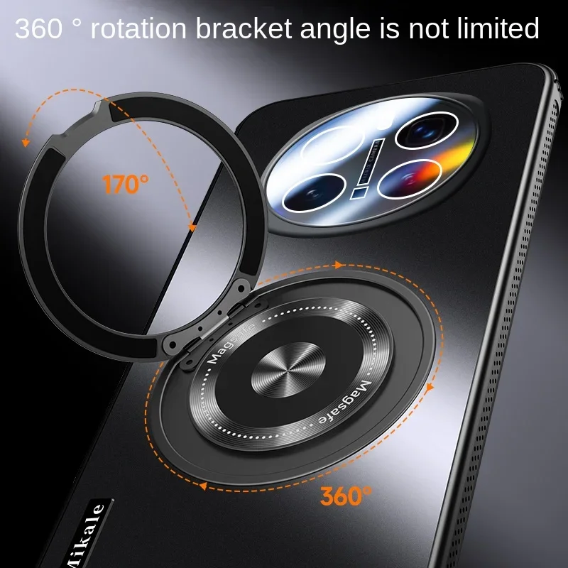 Magnetic Wireless Charging Shockproof Case with Ring Holder