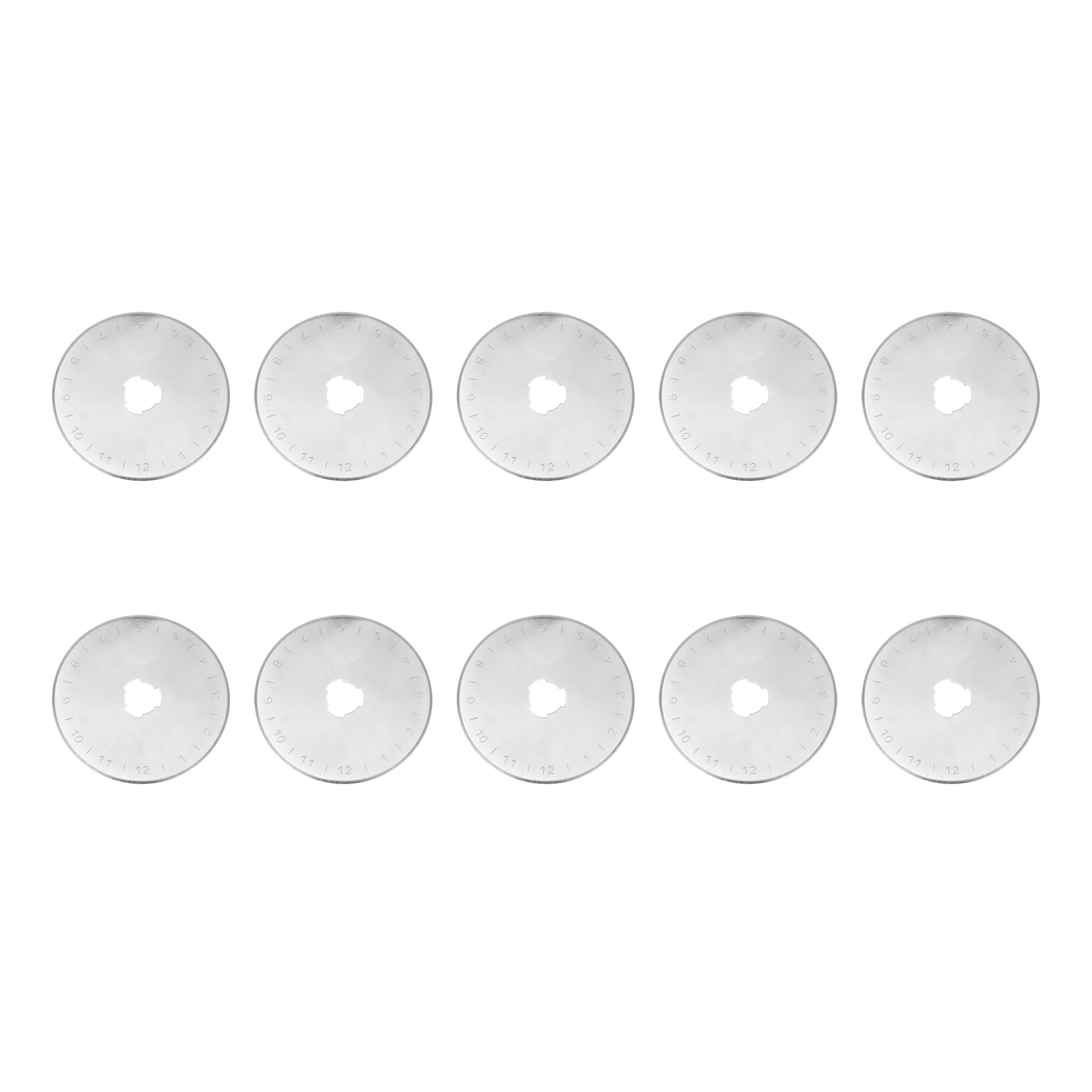 보관 케이스가 있는 회전식 교체 블레이드, 원단 종이 공예용 원형 절단 블레이드, 10 개, 45mm