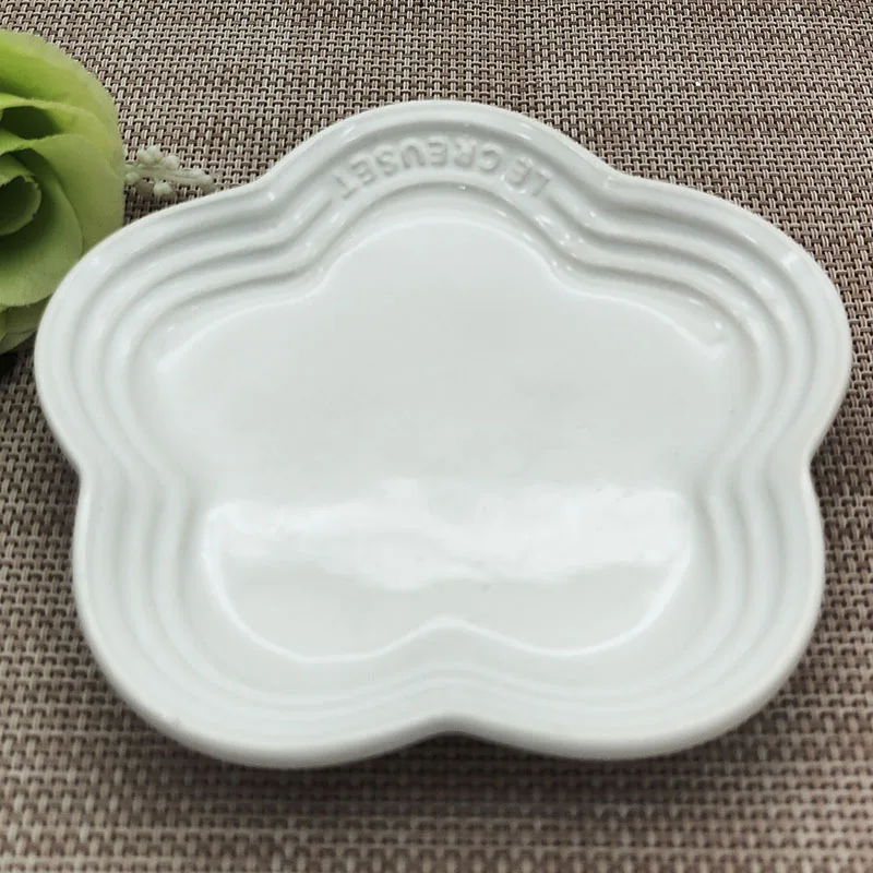 Ceramic macaron color plum blossom dish cherry blossom shape small bowl sauce dish snack side dining dish