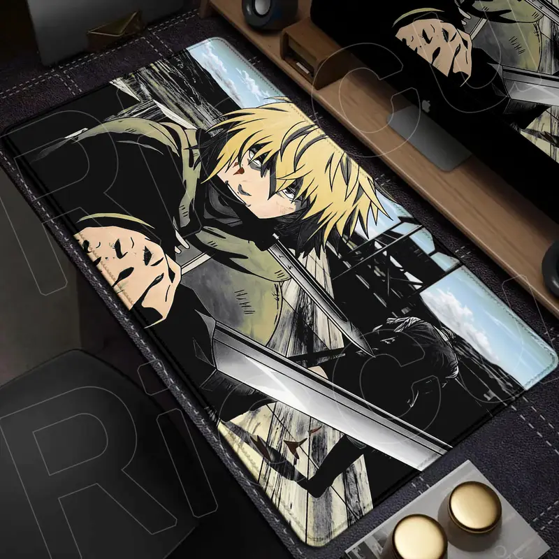XXL Large Mousepad Vinland Saga 90x40CM Mouse Pad E-sports Gaming Keyboard Protector PC Accessories HD Computer carpet Desk Mat - Image 21