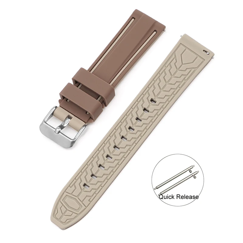 Premium Waterproof Soft Silicone Sport Watchband - Durable Replacement Strap