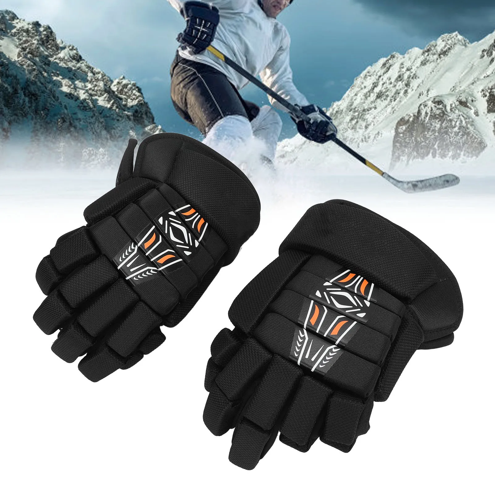 Hockey Gloves Breathable Fit Protective Ice Roller Hockey Gloves ice hockey gloves For Players 1 Pair