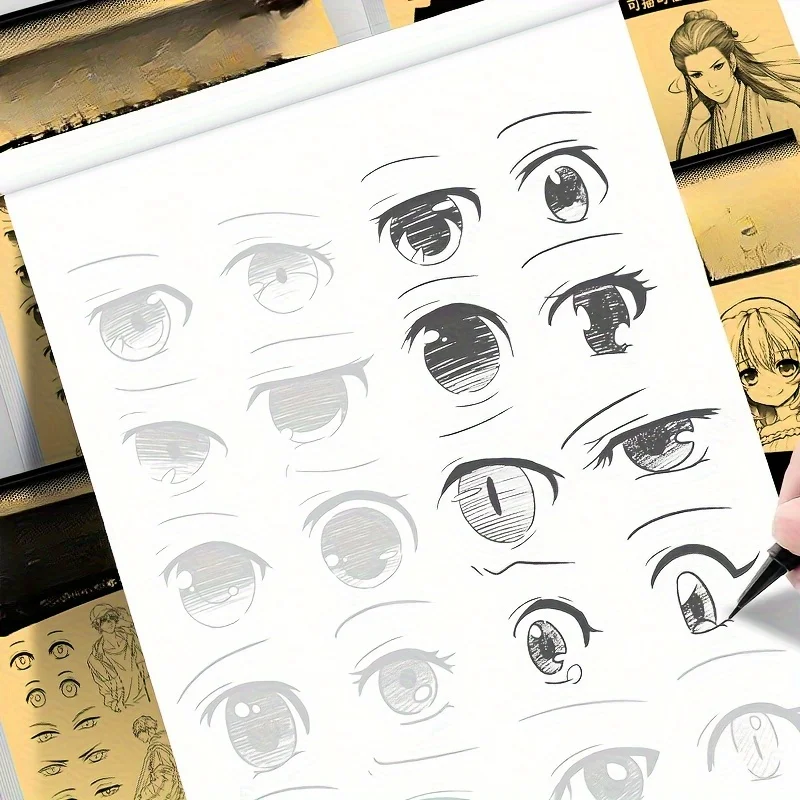 Anime Character Line Art Drawing Book for Beginners - 48 Pages of Easy Outlines for Tracing and Painting Practice