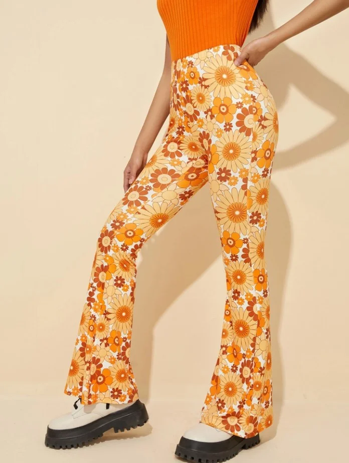 2024 Summer Fashion New Elegant Women's Fitness Pants Elastic Printed Women's Yoga Sports Hip Closing Loudspeaked Pants