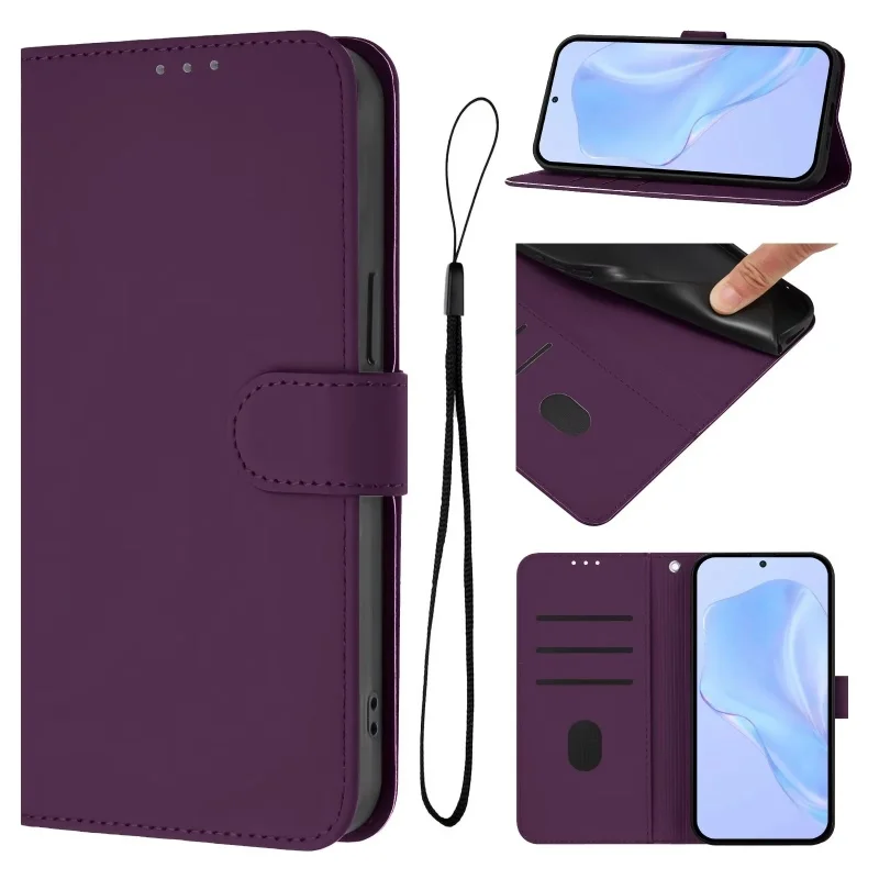 Premium PU Leather Wallet Flip Phone Case - Elegant Protection Cover