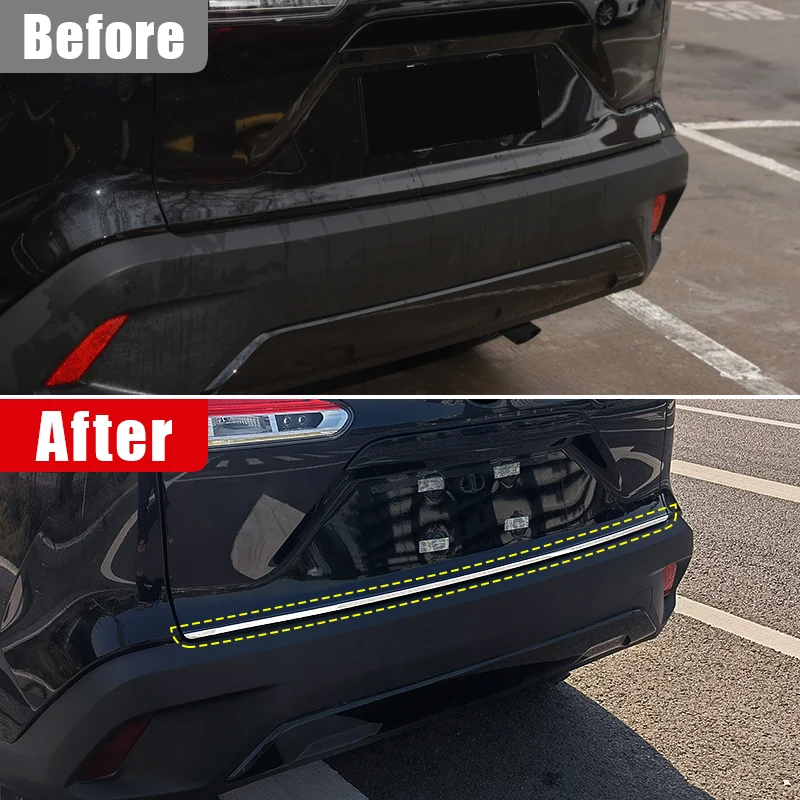 For Toyota Corolla Cross XG10 2021 2022 2023 Hybrid Stainless Steel Car Rear Trunk Tail Gate Door Strip Cover Trim Strip Sticker 3 For Toyota Corolla Cross XG10 2021 2022 2023 Hybrid Stainless Steel Car Rear Trunk Tail Gate Door Strip Cover Trim Strip Sticker 3