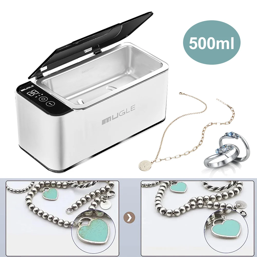 Detergente Ad Ultrasuoni Da 500Ml Detergente Per Lavaggio A Vibrazione Ad Alta Frequenza Detergente Ad Ultrasuoni Portatile Per La Pulizia Dell'Orolog