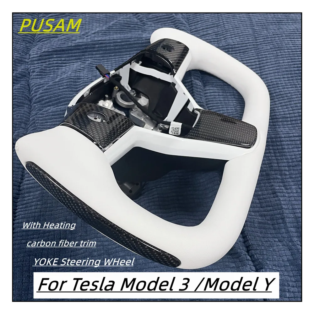 Pusam Yoke Steering Wheel For Tesla Model 3 Model Y 20172022 Racing