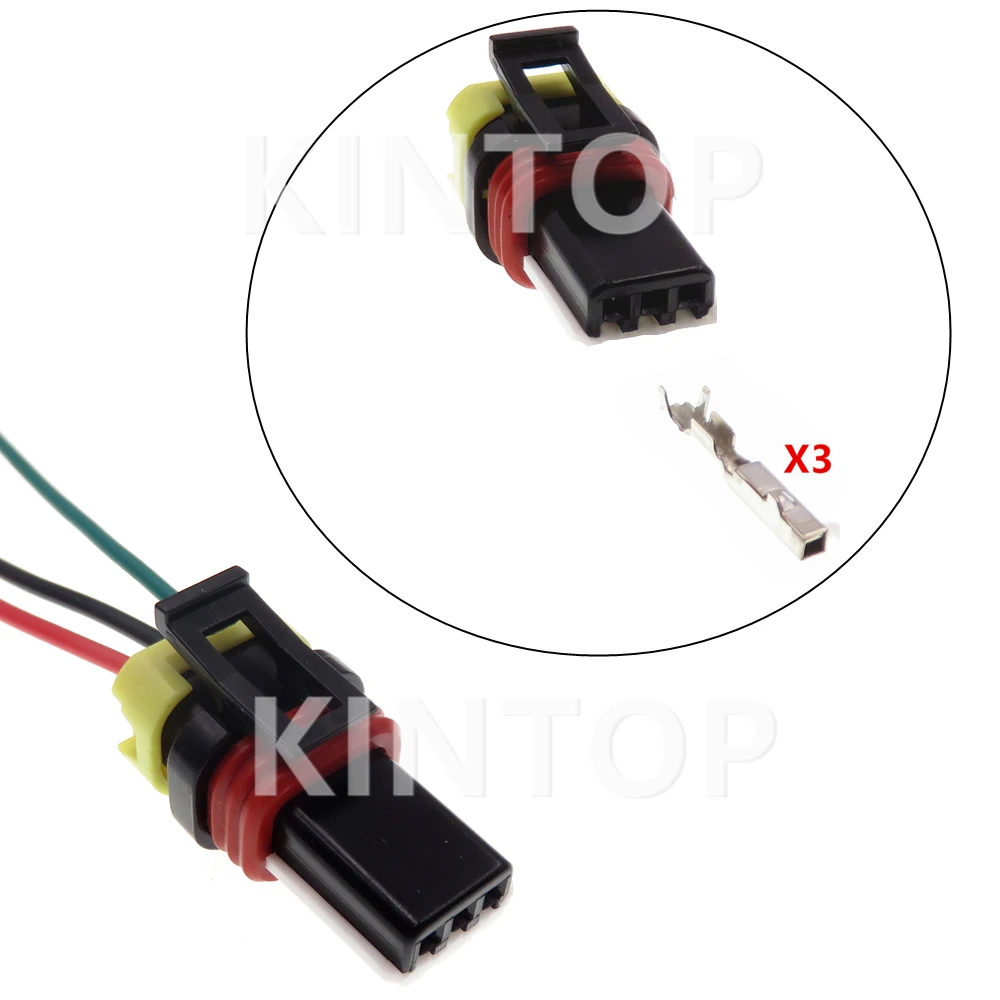 1 компл. 3-контактный Автомобильный Электрический Wiire негерметичный адаптер 1-936527-2 Автомобильный налобный фонарь регулятор высоты кабельная розетка стартер для Kia