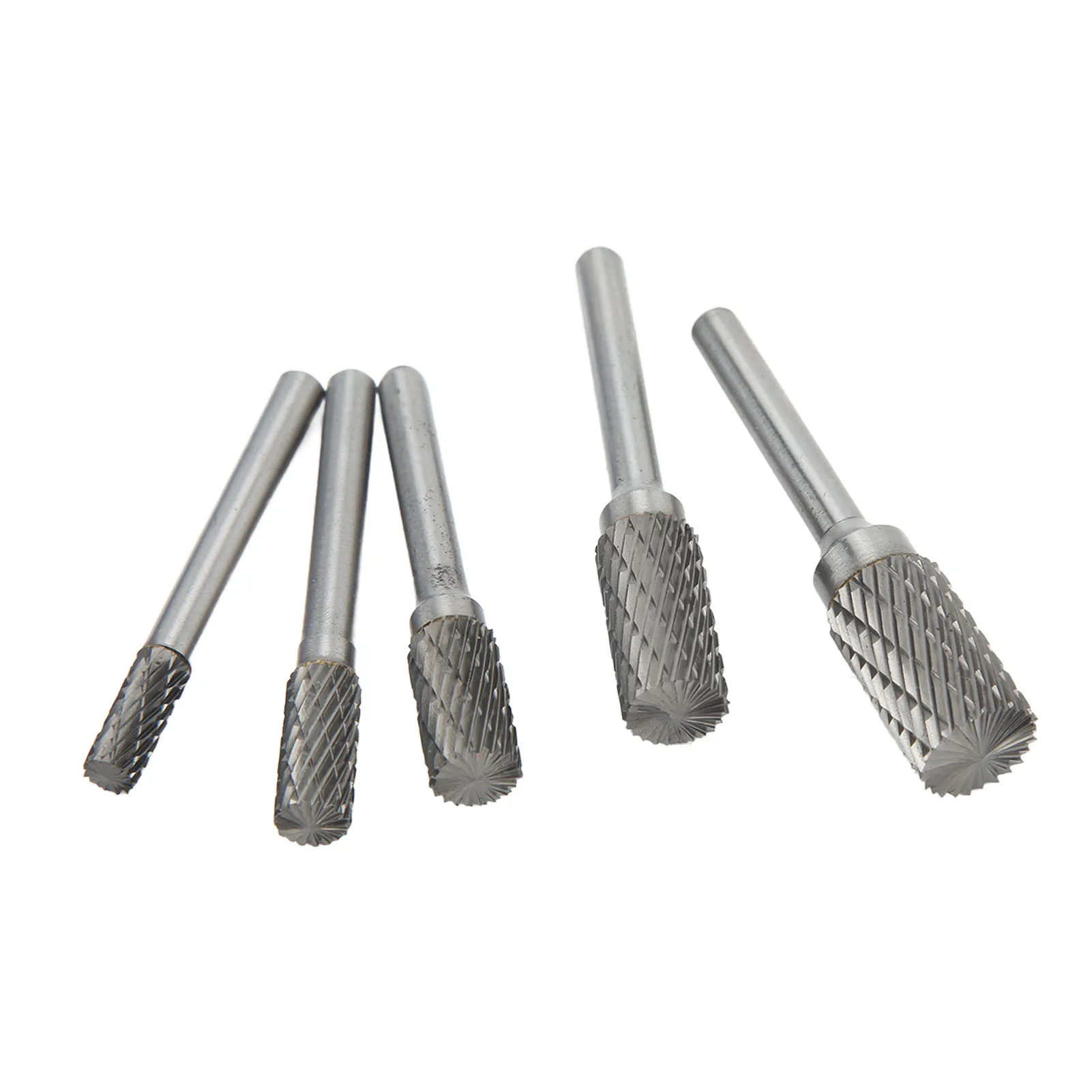 5Pcs Rotary Rasp File Set Steel File 6mm Shank Carving Bit Double Cutter Rotary Super Hard Metal Grinding Car Repair Tools