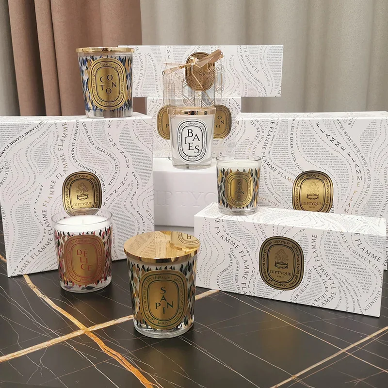 New Light Luxury High Diptyques Aromatherapy Candle Set Romantic Unique Box For Party Valentine's Day Decor Wedding Limited Gift images - 6