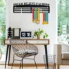 Medal Holder Display Hanger Personalized Medal Wall Hanger for Sport Race Runner Sturdy Black Steel Metal Easy to Install 5