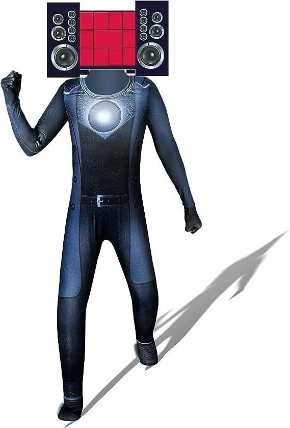thumbnail image 1 of Disfraz de Cosplay de baño Skibidi, altavoz para hombre, televisor, camcorderman, disfraces, mono, máscara, Halloween para mujeres y hombres, 1 of 5