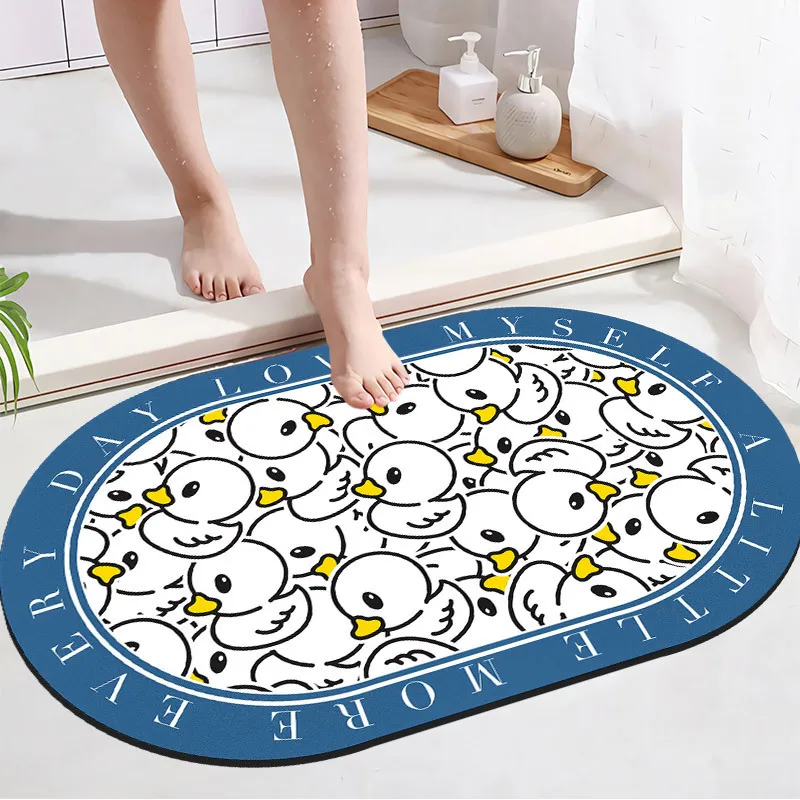 

Small Fresh Flower Shower Room Anti slip Foot Pad rugs