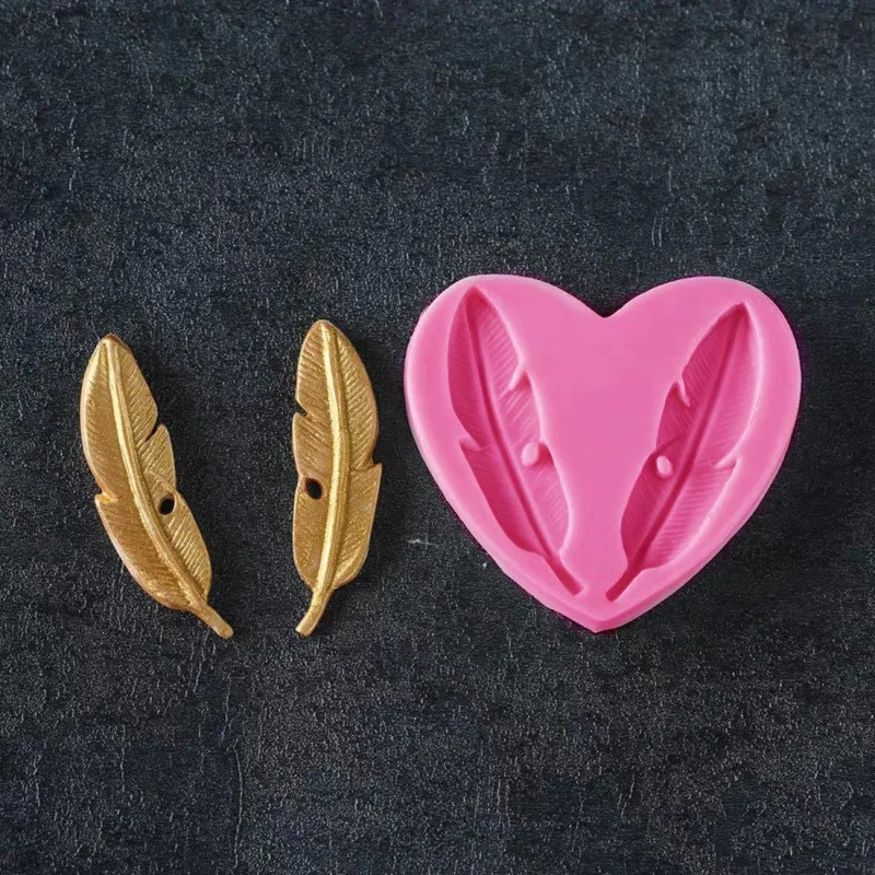 

Love Feather Molding Silicone Mold DIY Fondant Cake Chocolate Dessert Pastry Making Decorative Kitchen Baking Accessories Tools