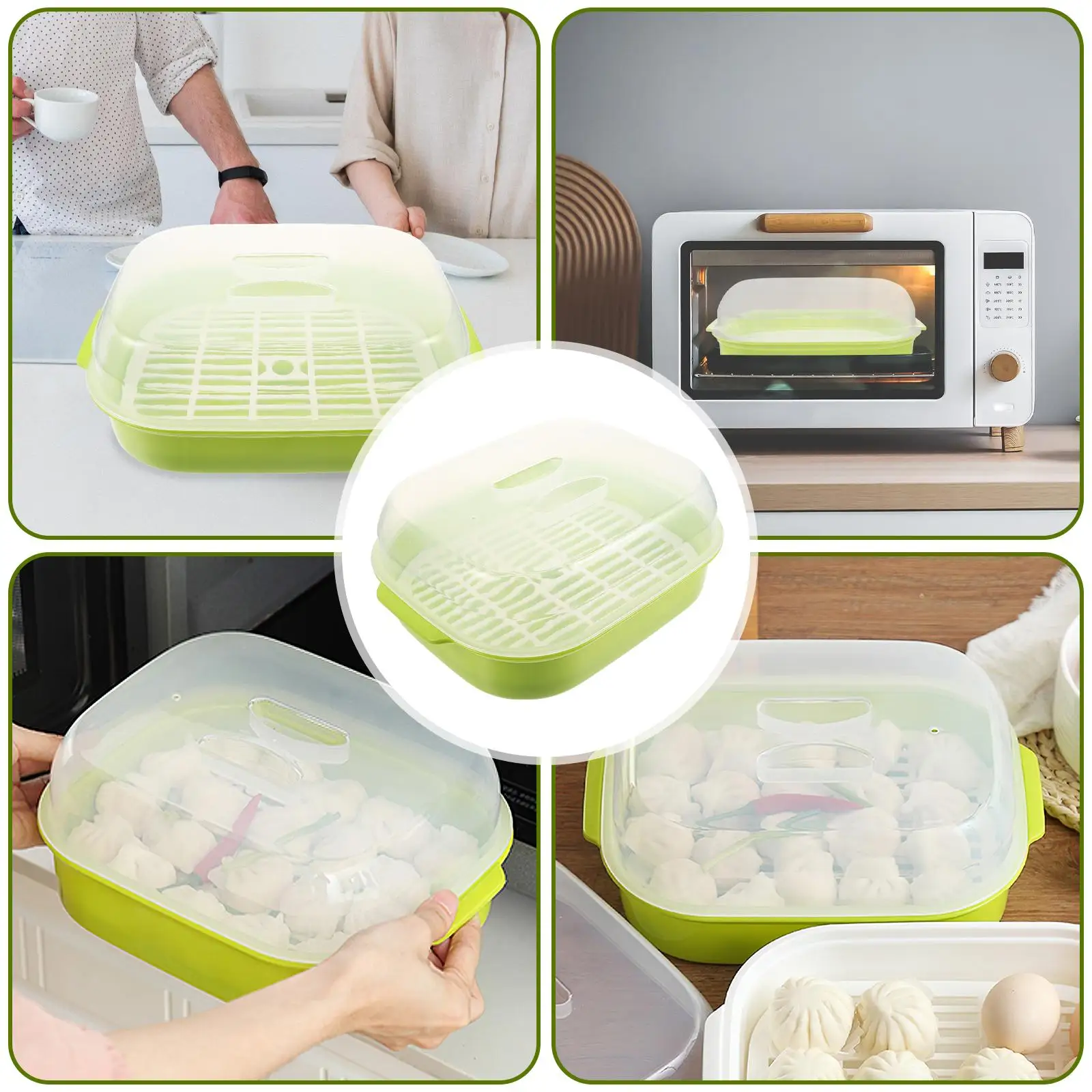 Microwave Oven for Steamed Buns Kitchen Cooking Heating Vent Use