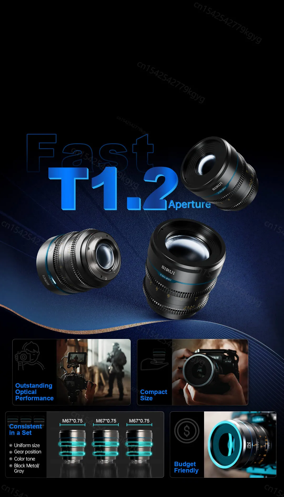 SIRUI Night Walker T1.2 canon RF Komodo用 SIRUI Night Walker T1.2 Super35 Cine Lens Series – SIRUI