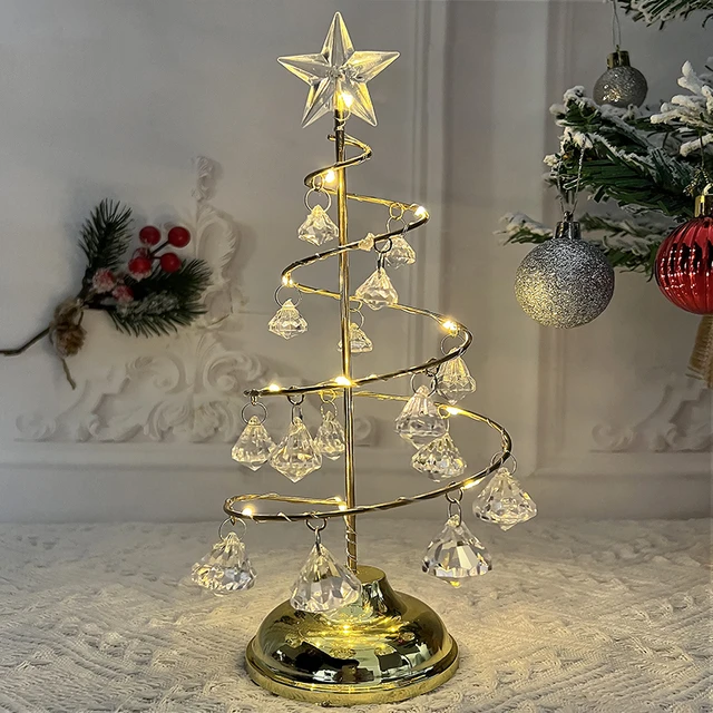 2023 Christmas Ornaments Metal Iron Frame Tree Xmas Ball Christmas Tabletop  Decoration Tree Gold Silver Decorations Tree Star - AliExpress