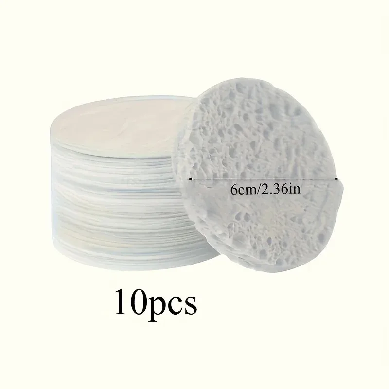 압축된 천연 얼굴 스펀지, 원형 부드러운 각질 제거 클렌징 스펀지, 재사용 가능한 각질 제거용 메이크업 스펀지