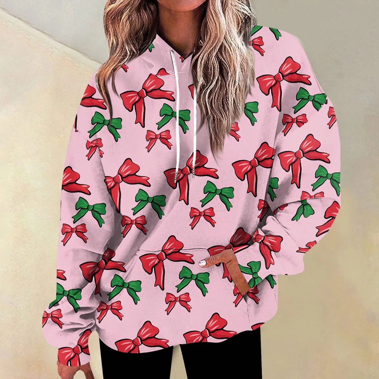 

Vintage Hoodie Women Fashion Christmas Hoodies Women Sweats Coat Kawaii Hooded Pullovers Women's Clothing Snowflake Hoodies