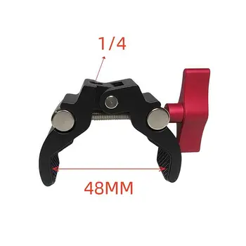 Set di Accessori per Fotografia: Morsetto in Metallo con Doppia Testa a Sfera e Braccio Magico per Monitor, Luce, Microfono e Supporto Telefono