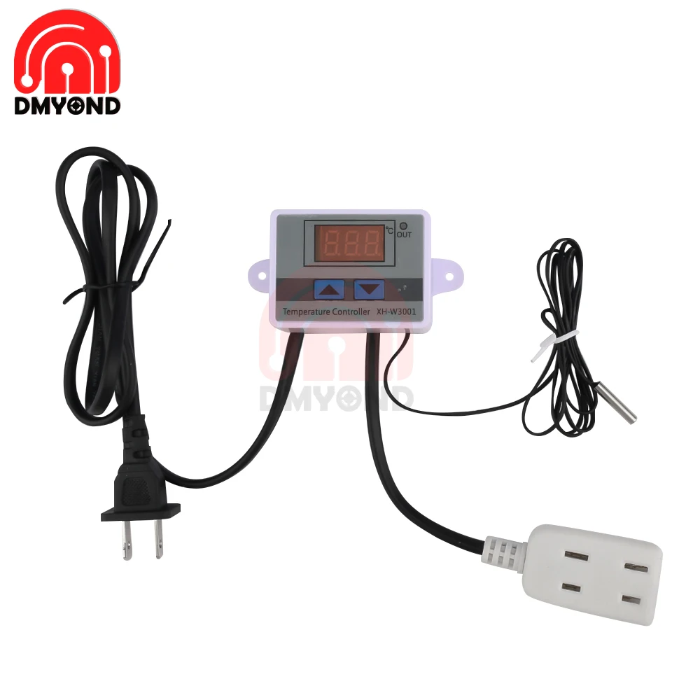 

Digital Temperature Microcomputer Thermostat AC 110-220V Thermostat Control Switch with Temperature Controller Probe Socket