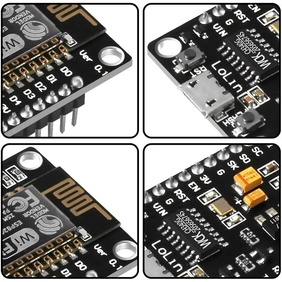ESP8266 CH340G LUA MODULO ESP8266 NODEMCU Lua WIFI V3 CH340 GPIO 1 In 2 ...