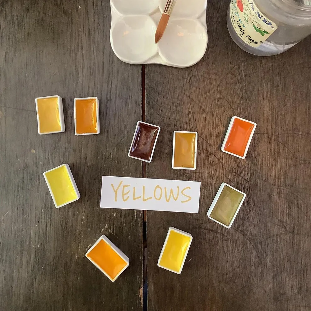 빈 수채화 페인트 전체 팬 - 24pcs 3.2ML 수채화 전체 팬 그림에 대 한 빈 플라스틱 팔레트 DIY 여행 아트 드로잉