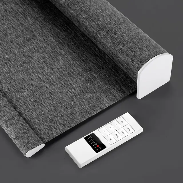 ม่านม้วนบังแดดอัจฉริยะ Sunroad สั่งทําพิเศษ - รองรับ Tuya/Alexa/Google, มอเตอร์แบบชาร์จไฟได้, ขนาดที่กําหนดเอง 1